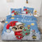 ROUSKI Bettwäsche Kawaii Eule 200x200 cm 3teilig 100% Leicht Mikrofaser Bettbezug Weihnachten Bettbezüge mit Reißverschluss 3D Motiv Zimmer Dekor Bettwäsche-Sets mit 2 Kissenbezüge 80x80