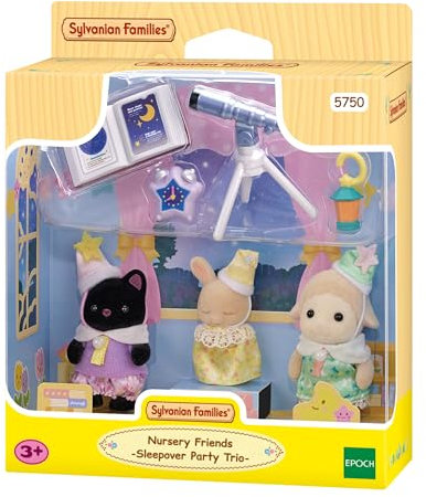 Sylvanian Families - 5750 Erlebniskindergarten Freunde “Übernachtungsparty” - Figuren für Puppenhaus