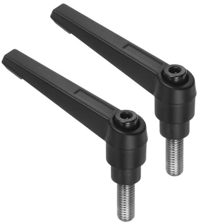 QUARKZMAN 2 Stück Klemmhebel Griff M8 x 15mm Außengewinde Schraube Edelstahl 304 mit Zinklegierung Verstellbare Handgriff Spannhebel für Werkzeugmaschinen Schweißgeräte Druckgeräte, Schwarz