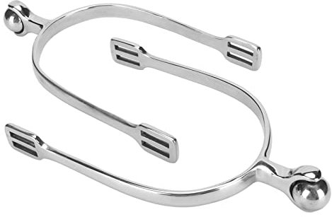 flexman 2 Stück Cowboy Sporen für Erwachsene, Englische Pferdesporen aus Edelstahl mit Rollerball für Reitstiefel Reiter, Horsemanship Liebhaber, Unisex Reitausrüstungszubehör