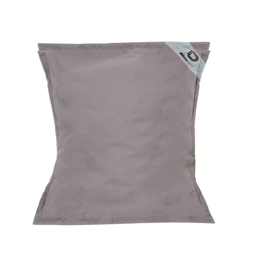 Pouf Géant XXL Déhoussable, Flottant pour Piscine, Déco Arts Gris Galet