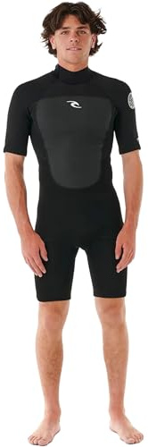 Rip Curl Mens Omega 2mm Back Zip Shorty Wetsuit 11LMSP - Black