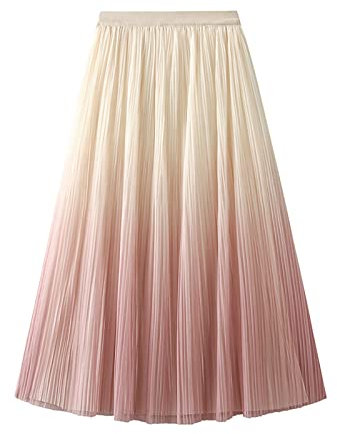 Skang Rock Damen Sommer Lang Frauen Casual Plissee Maxi Rock Für Frauen EINE Linie Hohe Taille Midi Rock Für Frühling Sommer 2023 Kurze Röcke Winter