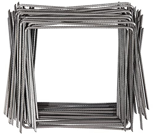 La Cordeline lot 50 Agrafes Fixation pour Toile Paillage Acier Brut 20 x 20 x 20 cm, Gris Métallique
