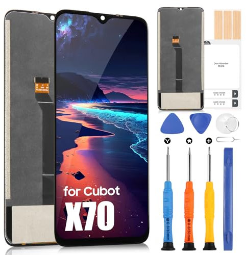 ARSSLY LCD Schermo per CUBOT X70 Display per CUBOT X70 6.58 Sostituzione dello Schermo Touch Screen Digitizer Full Assembly con Strumenti (Nero Senza Cornice)