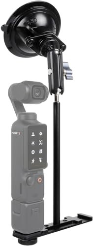 OmniMaster Supporto a ventosa per DJI Osmo Pocket 3, supporto per fotocamera per parabrezza dell'auto, compatibile con accessori DJI Pocket 3