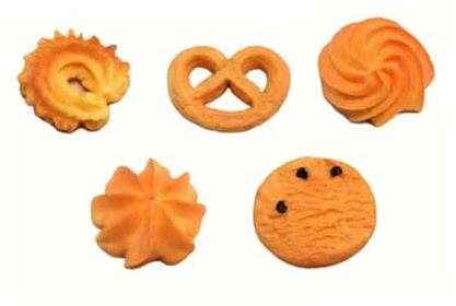 ARFUKA 5 Stück Broschen für Kleidung Simulated Cookies Brosche Anstecknadel Brosch Anstecker Kleidungszubehör Schmuck Geschenke