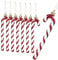 GWHOLE 12 Stück Zuckerstangen Weihnachten 14 cm Glitzernd Anhänger Weihnachtsbaumschmuck Baumschmuck Weihnachtsdeko Zucker Stange Deko für Weihnachtsbaum, Rot und Weiß