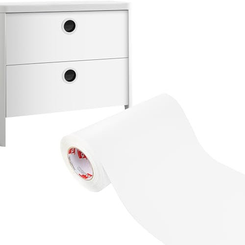 DecoMeister Papel Decorativo Adhesivo Para Muebles Blanco Mate Lámina Para Forrar Puerta Armario Vinilo Autoadhesivo Impermeable Para Exterior Mesa Encimera Pegatina Para Cocina En Rollo 33x250 cm