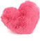 heimtexland ® Fell Dekokissen Plüsch Herz Kuschelkissen XL Flanell Kissen 30x40 Herzkissen Geschenk Typ901 rosa