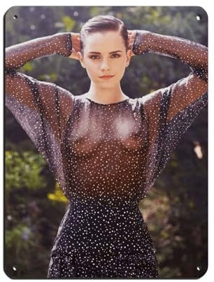 HRJHE Emma Watson Poster, Filmschauspieler-Poster (27), Retro-Poster, Metallblechschild, schicke Kunst, Retro, Eisenmalerei, Bar, Menschen, Höhle, Café, Familie, Garage, Poster, Wanddekoration, 30 x