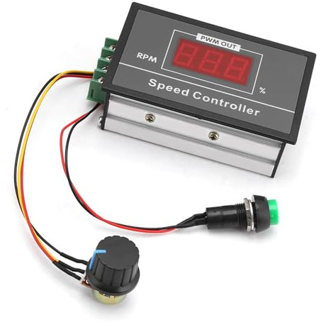 12V 24V 36V 48V 30A PWM DC Motor Drehzahlregler Regler, Start/Stopp-Schalter, PWM-Steuerpotentiometer mit Digitalanzeige für DC 6-60V Motoren