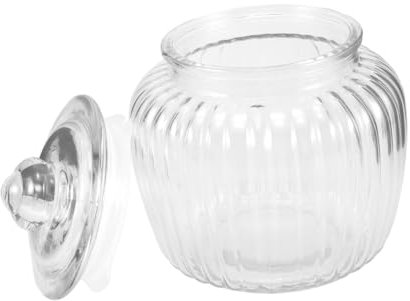 VOSAREA Glass Pickle Jar Wide Mouth Sealed Jar Airtight Sugar Container for Home Office Decor