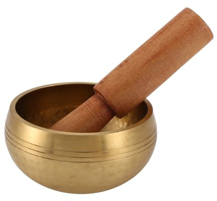 Qusedwey Bronze Meditation Bowl Tibetan Singing Bowl Set Meditation Sound Bowl Handcrafted for Healing and Mindfulness