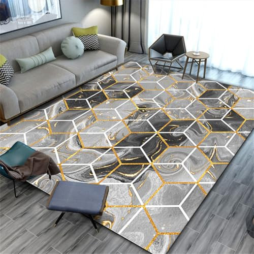 RUGMRZ Tappeto Confortevole 80X120Cm Studio 7 Per Esterno Passatoia Natalizia Fuori Porta Moderno Minimalista Arte Geometrica Grigio