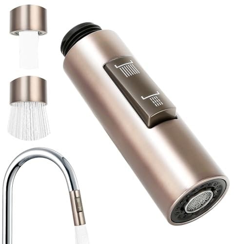 Brausekopf Küchenarmatur, Wasserhahn Ersatz mit 2 Modi Verstellbar, Handbrause Wassersparer für Wasserhahn, Herausziehbarer Geschirrbrause Ersatzkopf für Brause Küche Bad Aufsatz