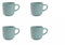 JAYOGLA Stoneware Coffee Mugs, Duck Egg Blue, Matte Glaze, Set of 4