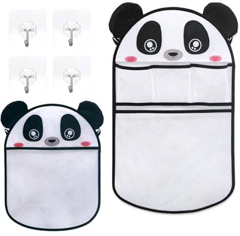 Lot de 6 crochets de rangement pour jouets de bain pour bébés et enfants - Filet pratique pour la baignoire