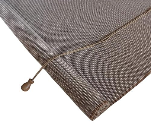 Generisch Retro Bambus Rollo Sonnenschutz 40-200cm Breit, Lichtfilter Rollo Ohne Bohren für Fenster und Türen, Retro Bambusrollo Innen Outdoor Hoch Anpassbar(Grau,W40 x H50cm)
