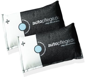 Auto Luftentfeuchter | 2 Entfeuchter Kissen gegen Feuchtigkeit & beschlagene Scheiben im Innenraum | Wiederverwendbar mit Indikator 2x 350g | Antibeschlag Feuchtigkeitskissen gegen feuchte Fenster