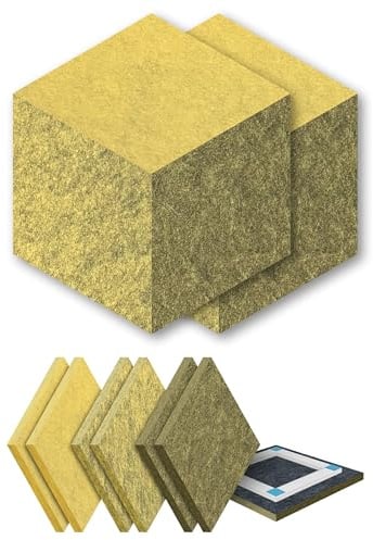 SONOPADS Akustikpaneele Wandbild Akustikmodule – 3D-Schallabsorber selbstklebend – 118,4 x 62,6 cm – Set aus Wandpaneelen in Gelb – Modulares Design Made in Germany – ÖKO-TEX – Art Series Model 221
