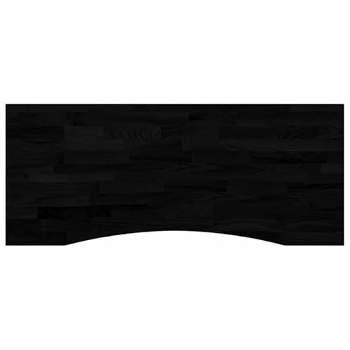 Eleganz Massive Eichenholz Schreibtischplatte 120x60x2,5 cm - Dunkelbraun lackiert & fein geschliffen - Hochwertige Tischplatte für Homeoffice & Büro
