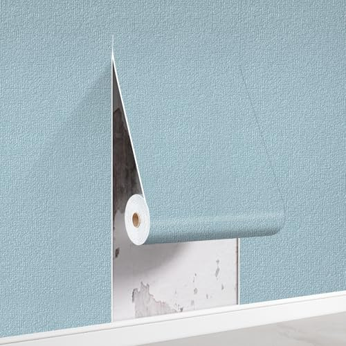 Trafagala 3D Blue Textured 3mm Thick Self Adhesive Thermal Wallpaper for Cold Bad Walls Textured Insulating Wallpaper Roll Waterproof Damp Proof Membrane Wall Panels for Ceiling Kitchen Bedroom