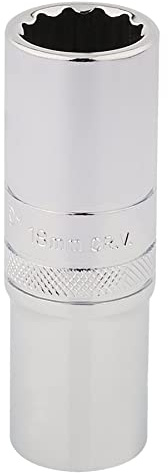 Draper 33741 1/2 Square Drive Hi-Torq 12 Point Deep Socket, 18mm Size , Blue