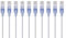 Monoprice Cat6A Ethernet Patch Cable - Snagless RJ45, 550Mhz, 10G, UTP, Pure Bare Copper Wire, 30AWG, 10-Pack, 0.5 Feet, White - SlimRun Series