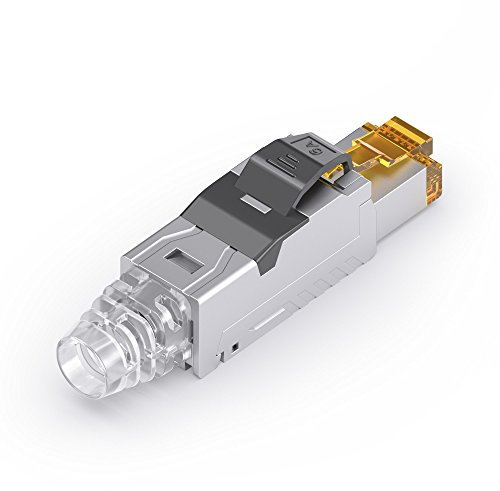 PureLink MCA030 - Keystone RJ45 Cat 6A Clavija de campomontaje Protegido sin Herramientas para Cables AWG23 a AWG26, Transparente