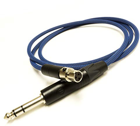 Premium Braided AKG Headphone Replacement Cable, Techflex Coloured Braiding Switchcraft Neutrik (4m, Sonic Blue)