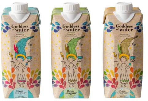 Eau minérale légère, extra naturelle, de qualité supérieure, conditionnée en boîte de carton de 50cl (Pack 18 unités x 500ml)