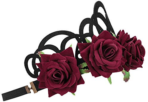 Kopfschmuck Gotisch Haarschmuck Halloween Kostüm Damen Stirnband Blumenkranz Vintage Prinzessin Haarschmuck Krone Cosplay Haarreif Einstellbar Girlande Haarkranz