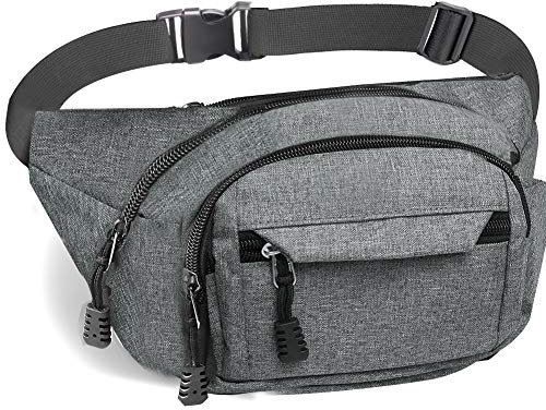 Bauchtasche Gürteltasche Damen und Herren - wasserdichte Laufgürteltasche Outdoor Sport Groß Umhängetasche für Spaziergänge mit Hunden, Laufen, Wandern, Reisen und Urlaub