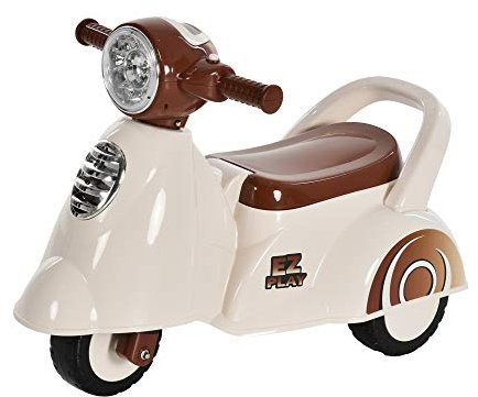 HOMCOM Baby Toddler Ride On Car Kids Pusher Stroller Balance Car Lights Horn Music 2 Wheels NO POWER Boy Girl Toy 12-36 Month White