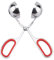 Viande Baller, Grand Fabricant de Boules de Boulette de Viande Pinces de Boulette de Viande, Acier Inoxydable (Rouge)