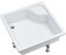 Sellon24 Plato de ducha cuadrado bandeja acrílica estándar 41 cm alto blanco (90 x 90 x 41)