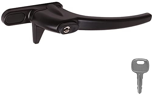 ERA Black UPVC Right Handed Cockspur Locking Window Handle (21mm)