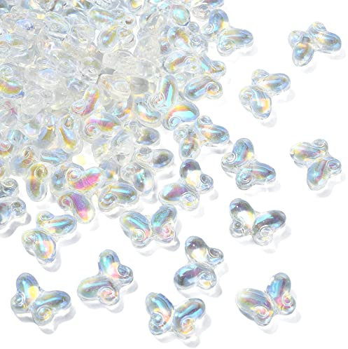 UR URLIFEHALL 200 cuentas hechas a mano de cristal de Murano cuentas sueltas transparentes para collares, pulseras y pendientes, fabricación de joyas