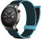 MiRowy 22mm Bracelet pour Amazfit GTR 4/GTR 3 Pro/GTR 3/GTR 2e/GTR 2, Souple Tressé Nylon Femme Homme Bracelet pour Huawei Watch GT 3 46mm/Huawei Watch 3/3 Pro/Garmin Forerunner 255 - Noir & Bleu