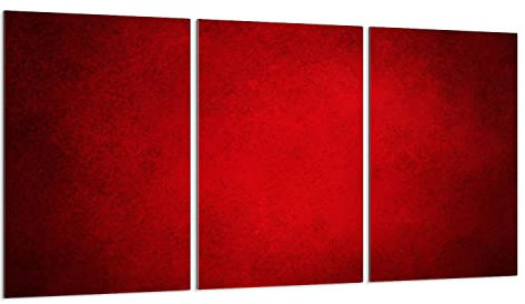 DarHaus Piastre di copertura per piano cottura in ceranfeld 3 pezzi 30 x 52 cm | copertura per piano cottura cottura elettrico a induzione | paraschizzi | tagliere in vetro | Rosso