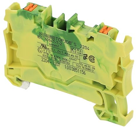 WAGO 2204-1207 Schutzleiterklemme 6.20mm Push-In-Klemme Grün, Gelb 50St.