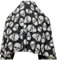 Wanghd Totenkopf-Stoff, Baumwolle, 1 Stück, 1,5 m x breit, 140,7 cm, großer Totenkopfkopf, Tod, Böse, Horror-Themen-Design, Baumwollstoff von The Yard für DIY Nähen Kleidung/Heimakzente (schwarz/grau)