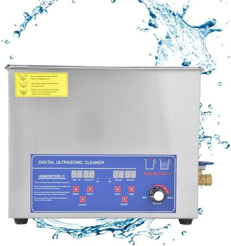 ZXSYYDS 6L/10L/15L Commercial Ultrasonic Cleaner,Denture Cleaning Machine,Clean 1-6 Vinyl Records One time,40KHz Professional Ultrasonic Parts Cleaner,for Glasses Jewellery False Teeth Coins,15L