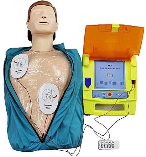 Voll ausgestatteter Erste-Hilfe-Simulator – AED-Defibrillator zur Herz-Lungen-Wiederbelebung und Blutdruckmessung – für ärztliche Krankenpflegeübungen