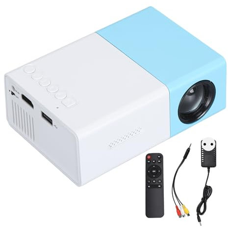 Mini Proyector Portátil, Proyector de Dibujos Animados de Regalo para Niños, Proyector Full HD 1080P, Mini Proyector de Vídeo LED para HDMI, USB, Audio, Tarjeta TF, AV y Control
