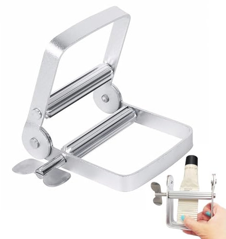 Presse-tube pour tous les tubes - Presse-tube en métal - Pour dentifrice - Colorant - Extrudeuse - Pour salon de coiffure - Argenté