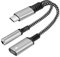 LANAFAY Adaptateur Casque USB C Jack 3.5mm avec Charge Rapide PD 60 W, 2 en 1 Type C Audio Charge Adaptateur avec DAC, Compatible avec iPhone 15/Pro/Max, Samsung Galaxy S24 S23, Huawei P40