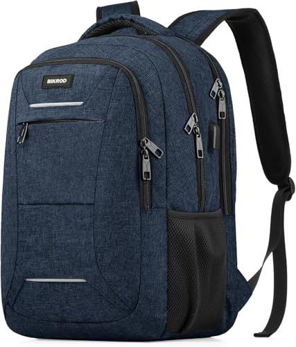 BIKROD Rucksack Herren, Schulrucksack Jungen Teenager, 15.6 Zoll Laptoptasche mit USB Ladeanschluss, Arbeit Reisen Wasserdicht Rucksack mit Anti Diebstahl Tasche, 20-30 L