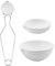 Reicyfang Lot de 4 creusets pour faire fondre le métal, 3 pièces en céramique à quartz avec poignée en cuivre doré, argenté, pour fondre, mouler, affiner l'or, l'argent